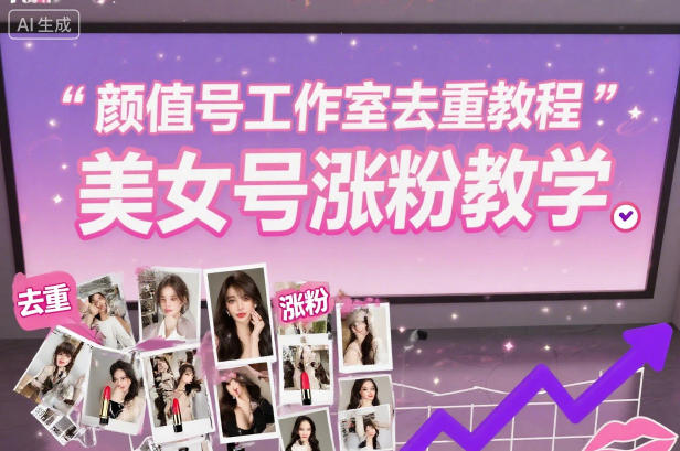 颜值号工作室去重教程，美女号涨粉教学-泡芙局网创